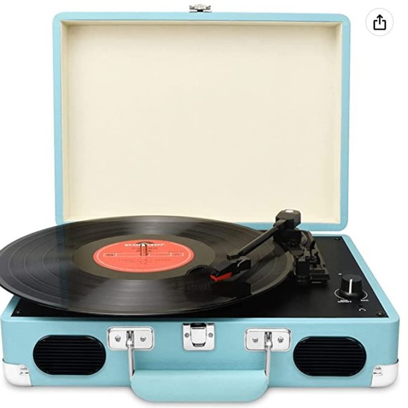 Other - Turquoise Vinyl Suitcase Record Player